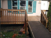 New deck and railing: after
