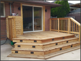 New deck and door: after